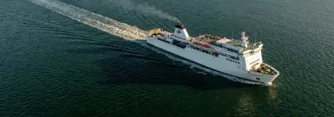 Ferry route from Rostock to Trelleborg