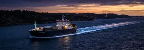 Ferry route from Kiel to Oslo